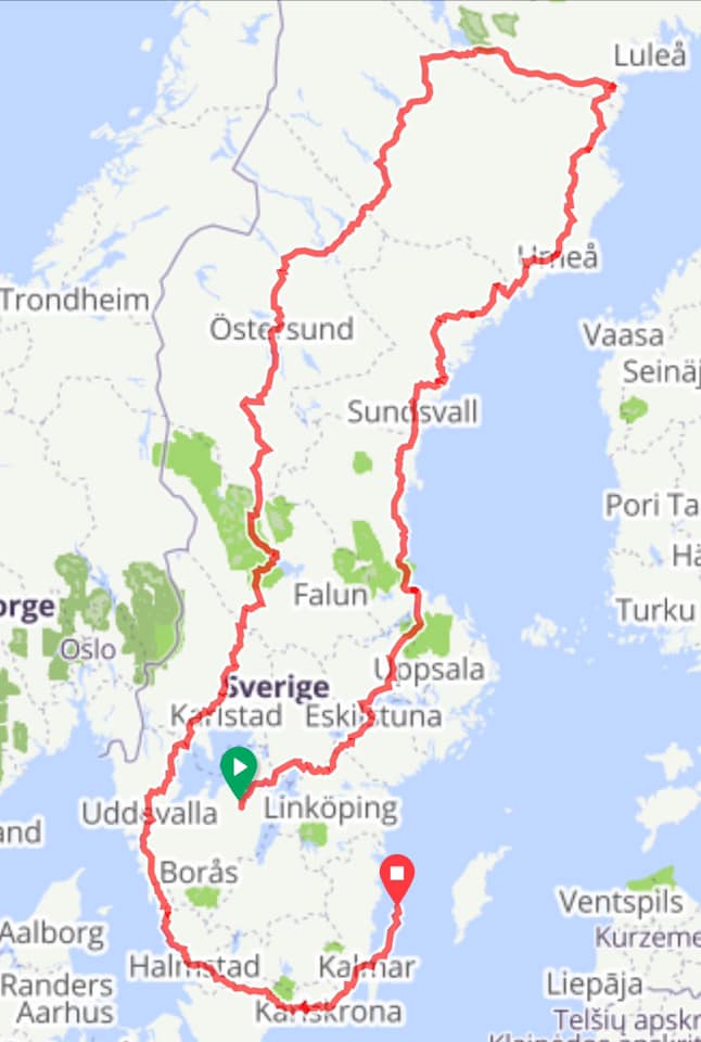Min rutt genom Sveriges alla 25 landskap
